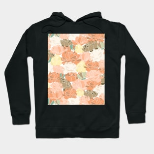 Peonies bouquet in pastel colors Hoodie